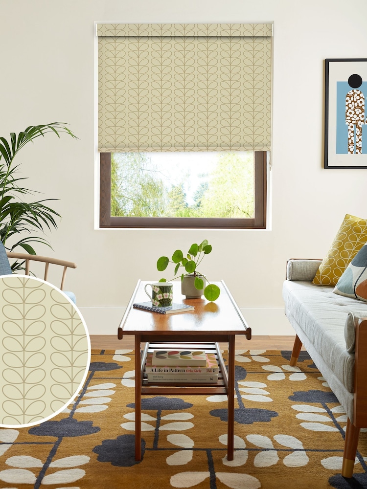 Orla Kiely Natural Linear Stem Made to Measure Roller Blind - Image 1 of 6