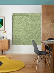 Orla Kiely Basil Green Criss-Cross Stem Made to Measure Roman 100% Cotton Blind - Image 2 of 6