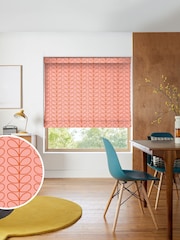 Orla Kiely Tomato and Pink Linear Stem Made to Measure 100% Cotton Roman Blind - Image 1 of 6