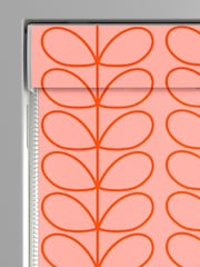 Orla Kiely Tomato and Pink Linear Stem Made to Measure 100% Cotton Roman Blind - Image 3 of 6