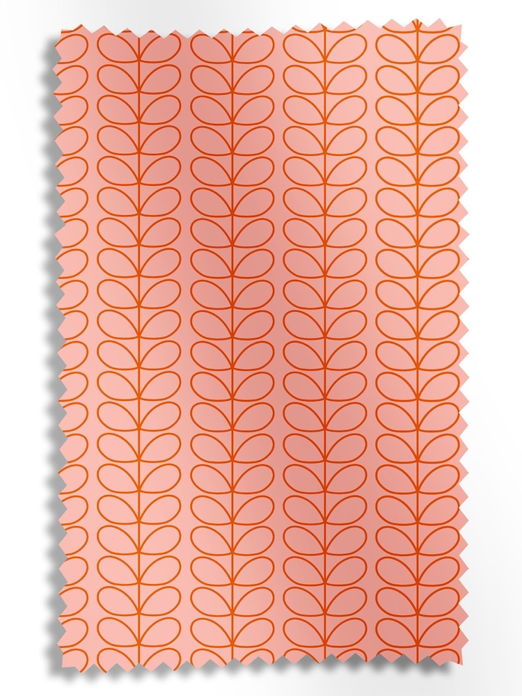 Orla Kiely Tomato and Pink Linear Stem Made to Measure 100% Cotton Roman Blind - Image 6 of 6