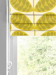 Orla Kiely Yellow Botanica Stem Made to Measure Roman 100% Cotton Blind - Image 5 of 6