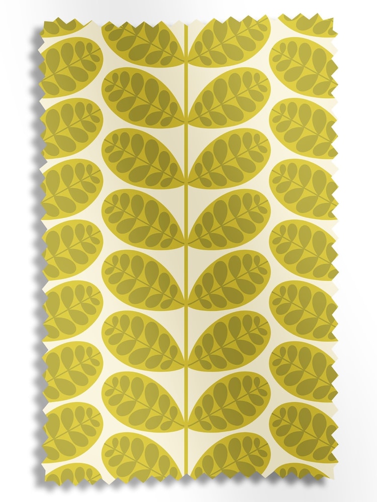 Orla Kiely Yellow Botanica Stem Made to Measure Roman 100% Cotton Blind - Image 6 of 6