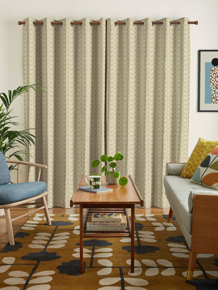 Orla Kiely Natural Linear Stem Made to Measure Curtains - Image 2 of 9