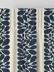 Orla Kiely Navy Blue Sycamore Stripe Made to Measure Curtains - Image 6 of 9