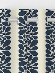 Orla Kiely Navy Blue Sycamore Stripe Made to Measure Curtains - Image 7 of 9