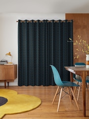 Orla Kiely Evergreen and Black Linear Stem Made to Measure Curtains - Image 2 of 9