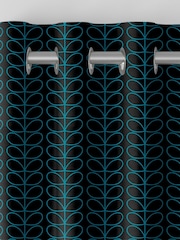 Orla Kiely Evergreen and Black Linear Stem Made to Measure Curtains - Image 7 of 9