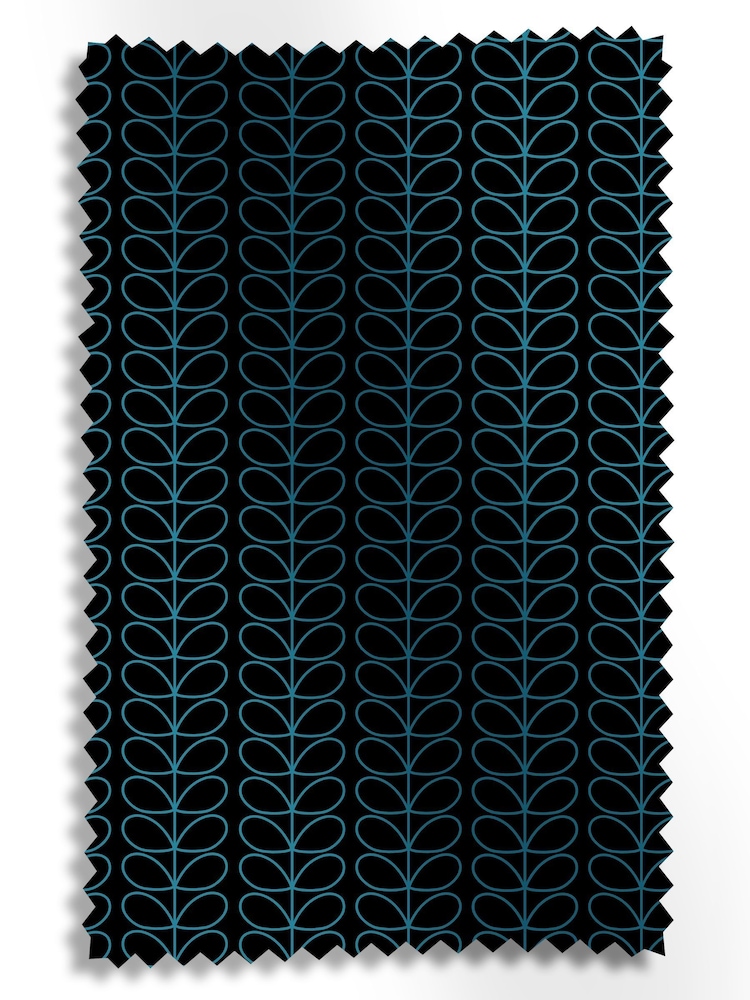 Orla Kiely Evergreen and Black Linear Stem Made to Measure Curtains - Image 9 of 9