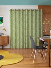 Orla Kiely Basil Green Criss-cross Stem Made to Measure 100% Cotton Curtains - Image 2 of 9