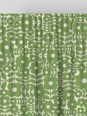 Orla Kiely Basil Green Criss-cross Stem Made to Measure 100% Cotton Curtains - Image 6 of 9