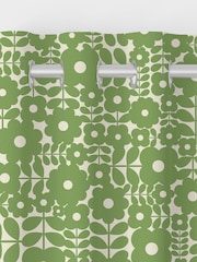 Orla Kiely Basil Green Criss-cross Stem Made to Measure 100% Cotton Curtains - Image 7 of 9