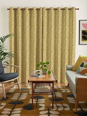 Orla Kiely Sunflower Yellow Criss-cross Stem Made to Measure 100% Cotton Curtains - Image 2 of 9