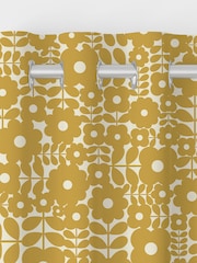 Orla Kiely Sunflower Yellow Criss-cross Stem Made to Measure 100% Cotton Curtains - Image 7 of 9