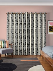 Orla Kiely Black Sycamore Stripe Made to Measure Curtains - Image 2 of 9