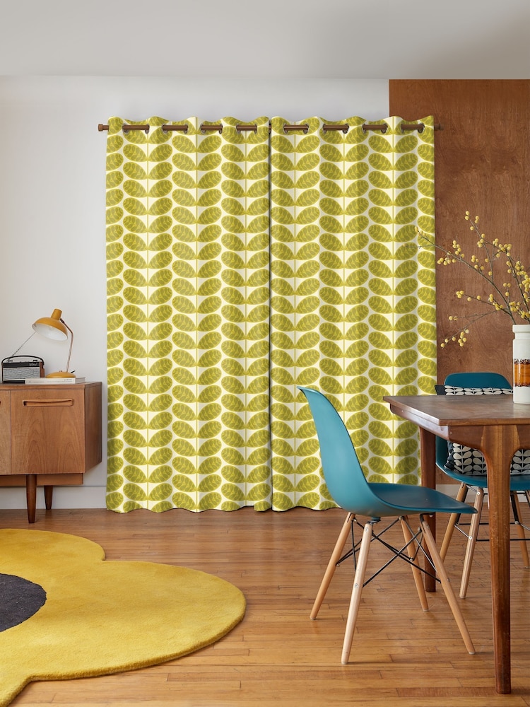 Orla Kiely Yellow Botanica Stem Made to Measure Curtains - Image 2 of 9