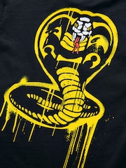 Black Cobra Kai Short Sleeve 100% Cotton T-Shirt (3-16yrs) - Image 4 of 4