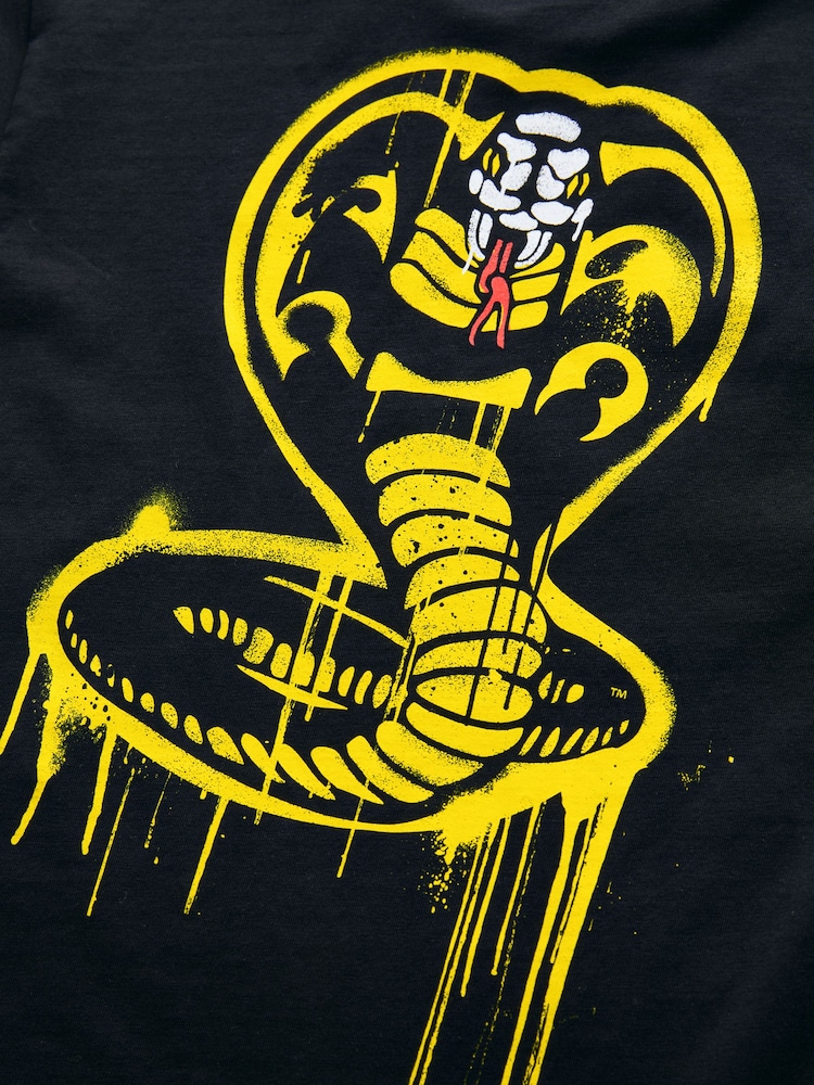 Black Cobra Kai Short Sleeve 100% Cotton T-Shirt (3-16yrs) - Image 4 of 4