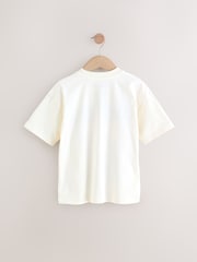 Ecru White Lilo And Stitch Short Sleeve 100% Cotton T-Shirt (3-10yrs) - Image 2 of 2