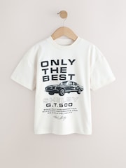 Ecru White Vintage Shelby 100% Cotton T-Shirt (3-16yrs) - Image 1 of 4
