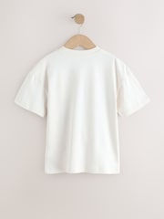 Ecru White Vintage Shelby 100% Cotton T-Shirt (3-16yrs) - Image 2 of 4