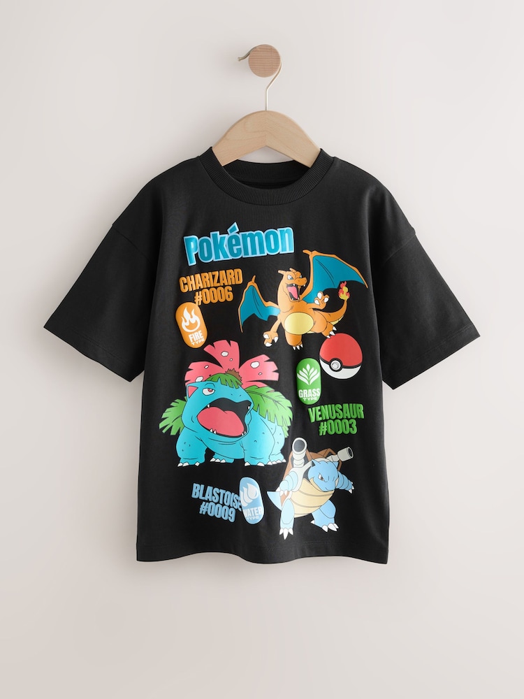 Black Placement Pokémon License Short Sleeve T-Shirt (4-16yrs) - Image 1 of 5
