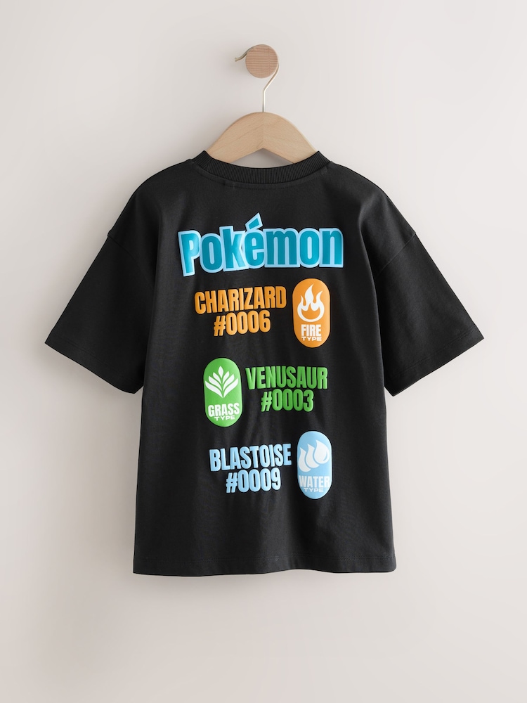 Black Placement Pokémon License Short Sleeve T-Shirt (4-16yrs) - Image 2 of 5