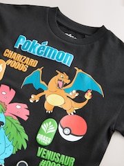 Black Placement Pokémon License Short Sleeve T-Shirt (4-16yrs) - Image 4 of 5