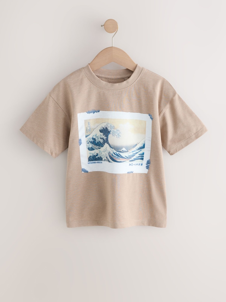 Stone Hokusai Wave 100% Cotton T-Shirt (3-16yrs) - Image 1 of 4