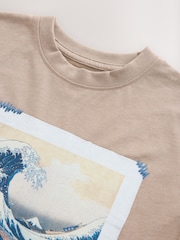 Stone Hokusai Wave 100% Cotton T-Shirt (3-16yrs) - Image 3 of 4
