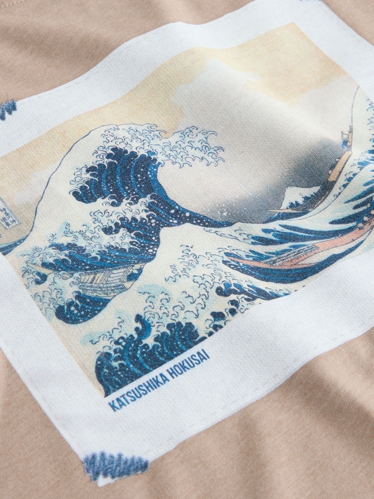 Stone Hokusai Wave 100% Cotton T-Shirt (3-16yrs) - Image 4 of 4
