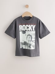 Charcoal Grey Rocky Balboa Short Sleeve 100% Cotton T-Shirt (7-16yrs) - Image 1 of 4