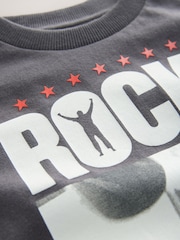 Charcoal Grey Rocky Balboa Short Sleeve 100% Cotton T-Shirt (7-16yrs) - Image 3 of 4