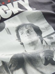 Charcoal Grey Rocky Balboa Short Sleeve 100% Cotton T-Shirt (7-16yrs) - Image 4 of 4