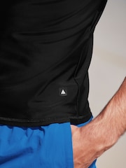 Black Active Short Sleeve Rash Vest - Image 2 of 5