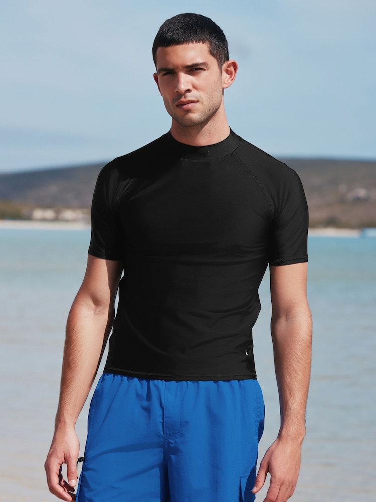 Black Active Short Sleeve Rash Vest - Image 5 of 5