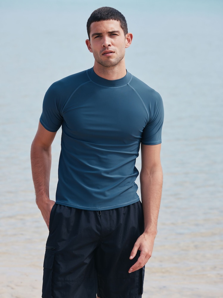 Slate Grey Active Short Sleeve Rash Vest - Image 1 of 1