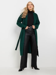 Long Tall Sally Green Cable Midi Cardigan - Image 1 of 5