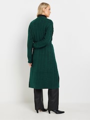 Long Tall Sally Green Cable Midi Cardigan - Image 3 of 5