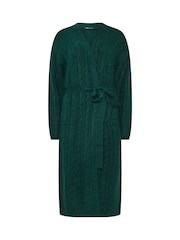 Long Tall Sally Green Cable Midi Cardigan - Image 5 of 5