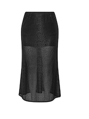 Yours Curve Black Limited Leopard Print Fishtail Skirt - Image 5 of 5