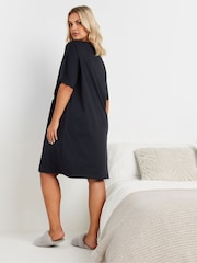 Yours Curve Navy Blue Tatty Teddy Cosy Days Sleep 100% Cotton T-Shirt Nightdress - Image 2 of 5