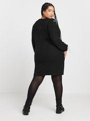 Preto - Yours Curve Asimétrico Studded Dress - Imagem 3 de 5