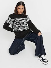 PixieGirl Petite Black Apres Ski Jumper - Image 1 of 5