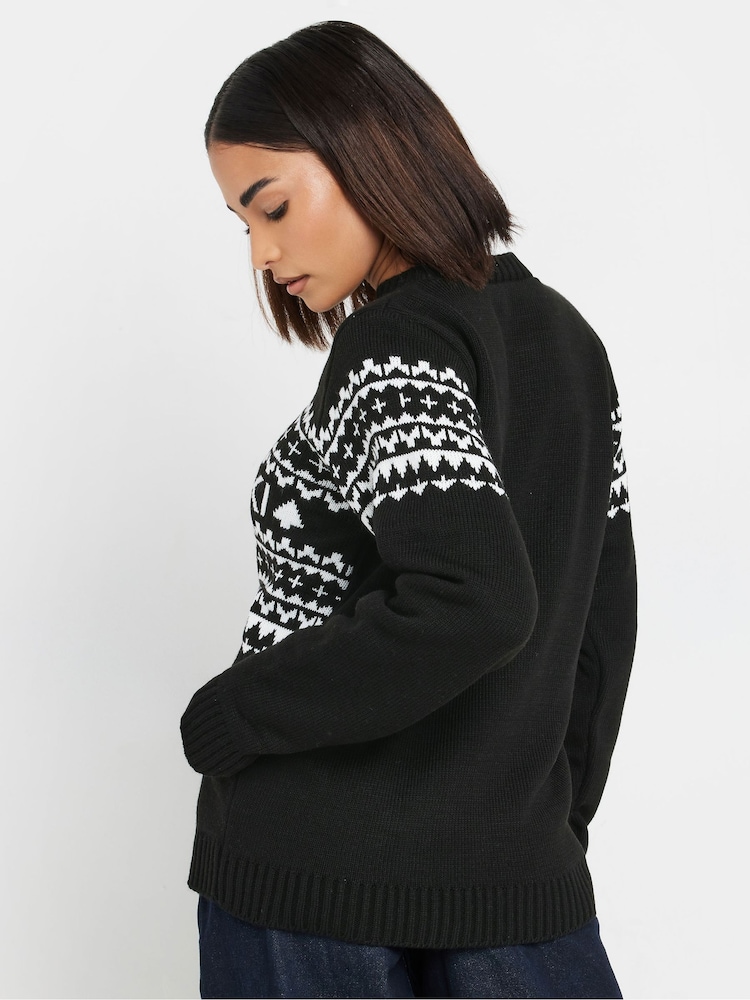 PixieGirl Petite Black Apres Ski Jumper - Image 2 of 5