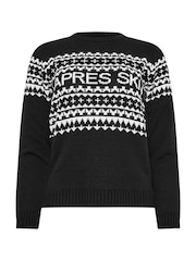 PixieGirl Petite Black Apres Ski Jumper - Image 5 of 5