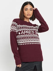 PixieGirl Petite Red Apres Ski Jumper - Image 1 of 5