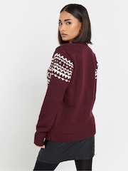 PixieGirl Petite Red Apres Ski Jumper - Image 4 of 5