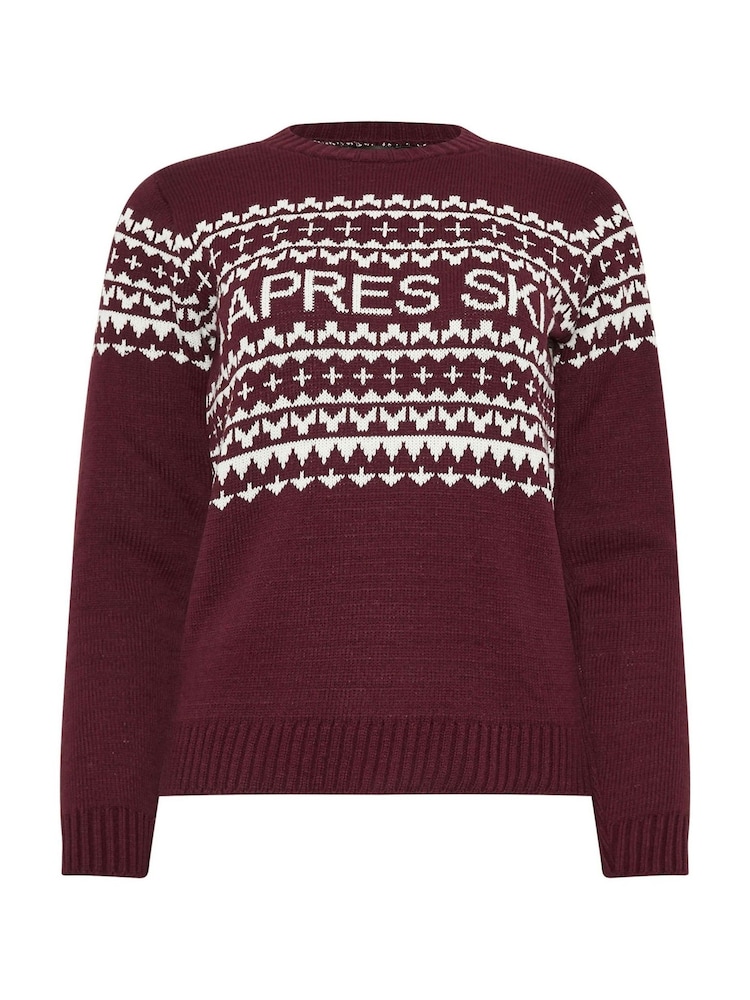 PixieGirl Petite Red Apres Ski Jumper - Image 5 of 5