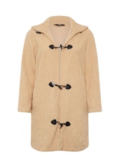Yours Curve Natural Faux Fur Toggle Jacket - Image 5 of 5